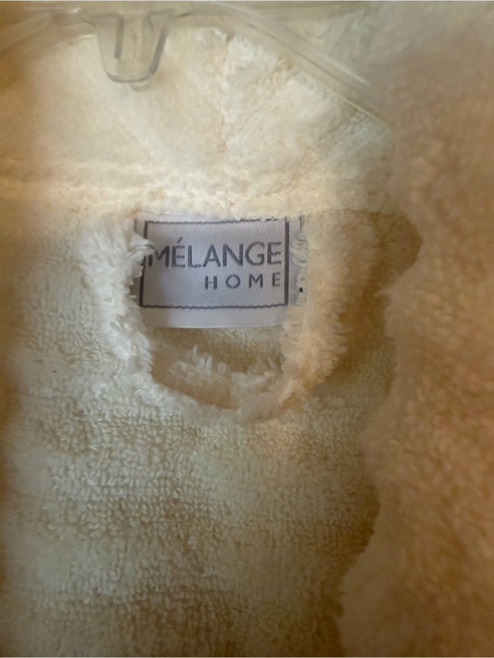 Plush Ribbed Spa Robe - Cream - Picture 3 of 3